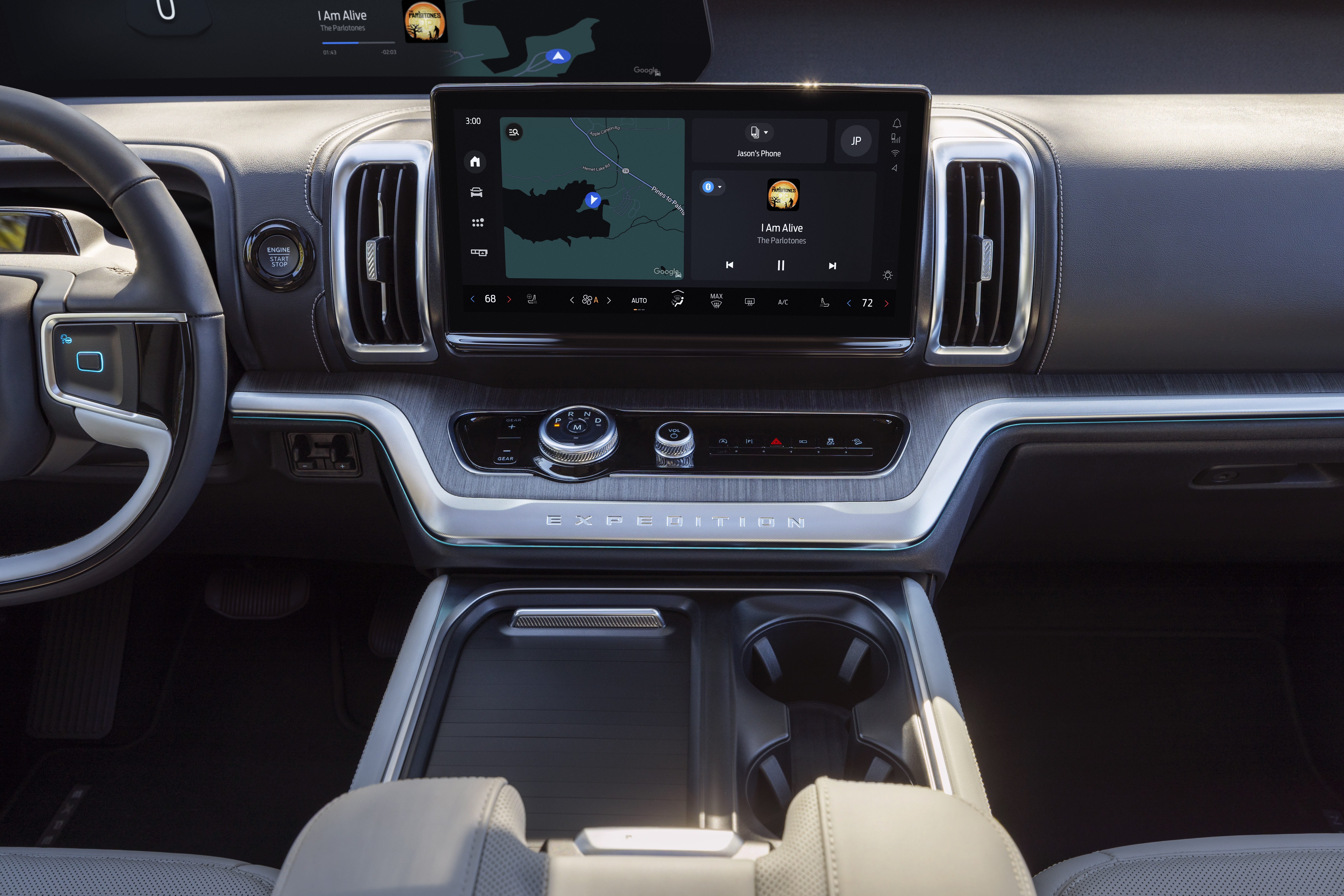 The dash screen of the new 2025 Ford Expedition