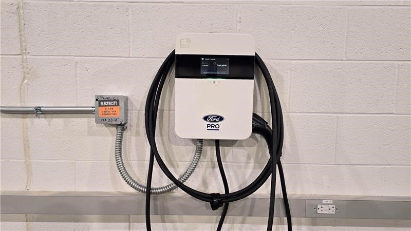 One of Joliet Junior College's Ford Pro chargers.