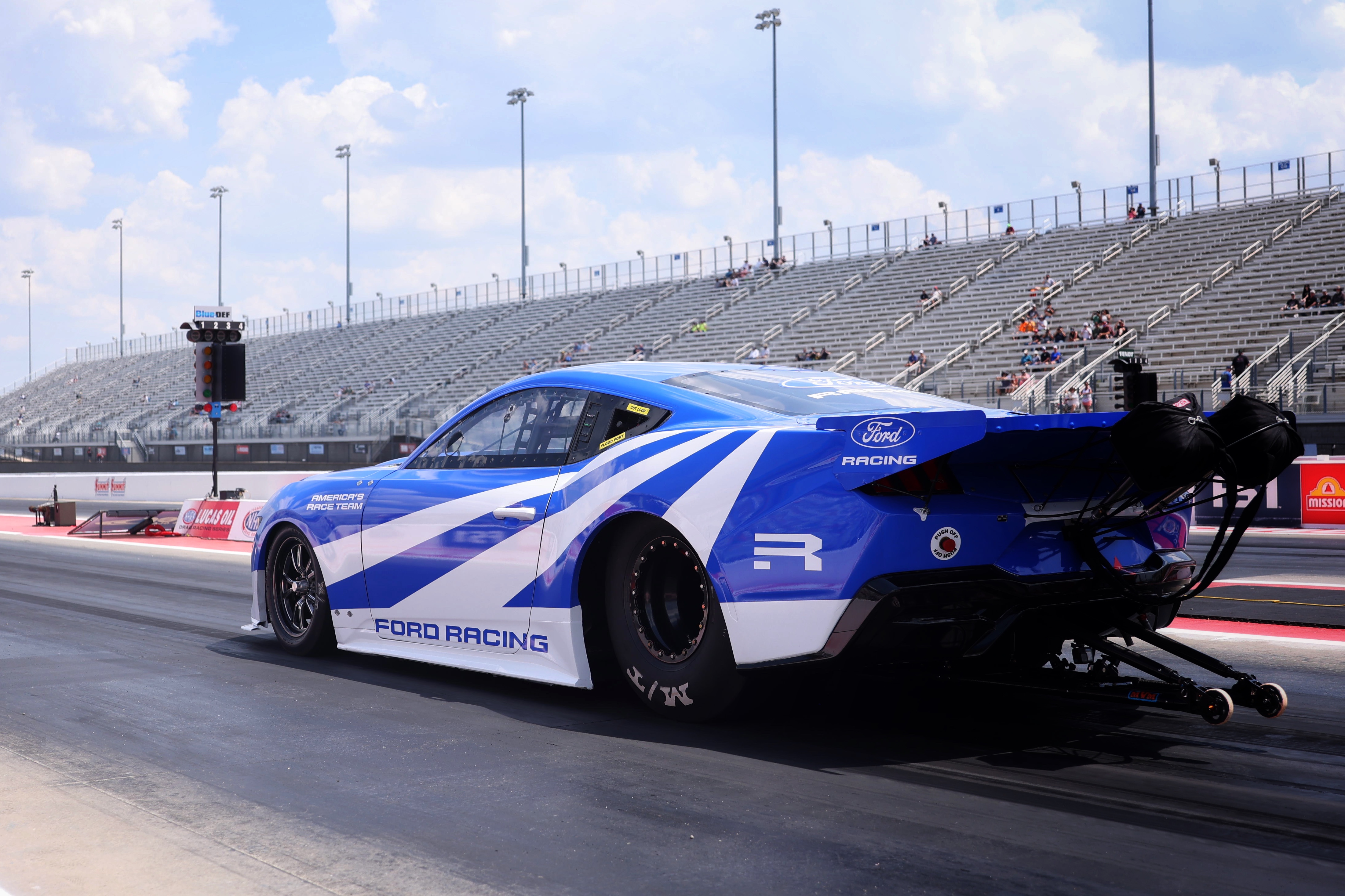Ford Racing Mustang Cobra Jet 2200 stages at zMAX Dragway